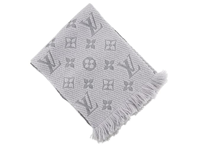 Louis Vuitton Wool Logomania Scarf Grey  ref.1904850