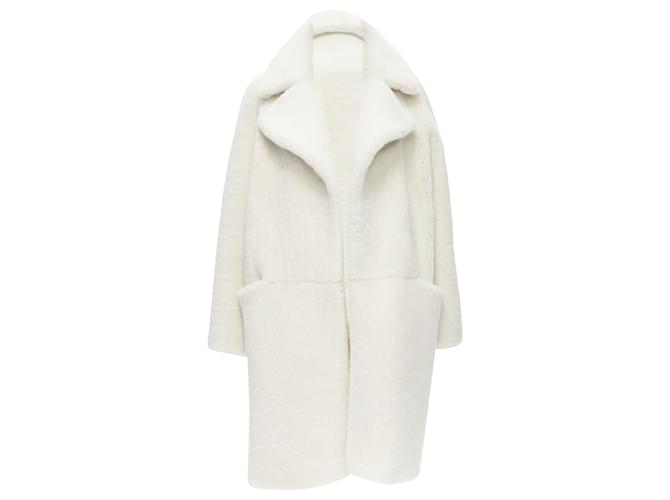 Autre Marque Martin Grant lambskin shearling oversized Teddy coat White Leather  ref.1905117