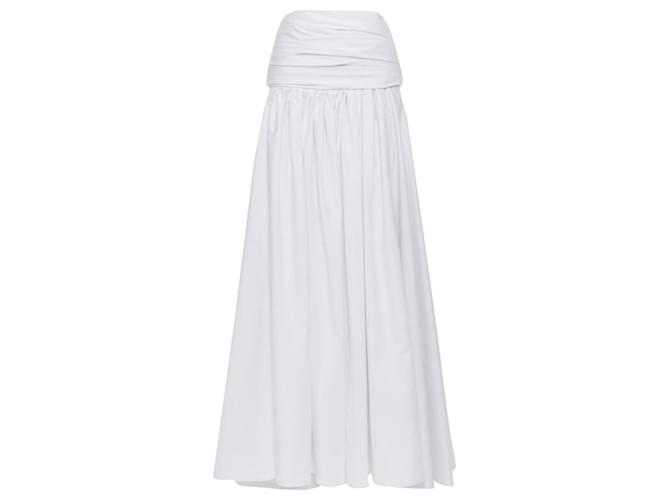 Autre Marque Maticevski ruched pleated maxi dress White  ref.1905133