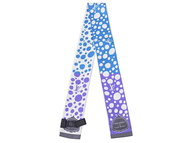 Louis Vuitton Yayoi Kusama Silk Scarf M78290 Blue  ref.1905167