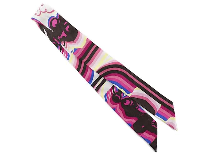 Hermès Hermes Silk Twilly Bucket Scarf Pink  ref.1905334