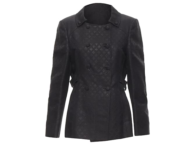 Gucci metallic oriental brocade double breasted jacket Black Cotton  ref.1905670