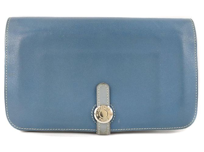 Hermès Cartera Larga Dogon Hermes Azul