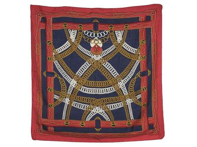Hermès Hermes Silk Scarf Red/Blue