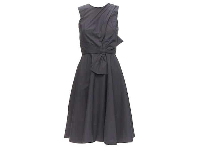 Prabal Gurung cotton bow detail high waist dress Black  ref.1905769