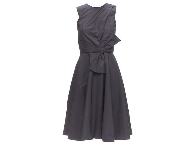 Prabal Gurung cotton bow detail high waist dress Black