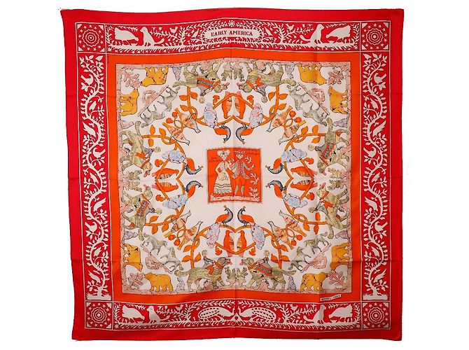 Hermès Hermes Silk Scarf Carré 90 Red