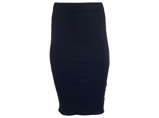 Gonna aderente al ginocchio in nylon nero Anine Bing