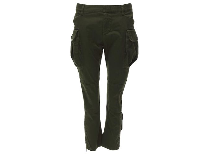 Calças cargo de algodão de cintura baixa Dsquared2
