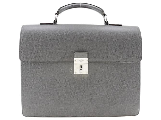 Louis Vuitton Taiga Neo Robusto 2 Briefcase Grey Leather  ref.1906426