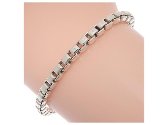 Tiffany & Co Pulseira de prata veneziana 925 Tiffany Metálico Metal  ref.1906428