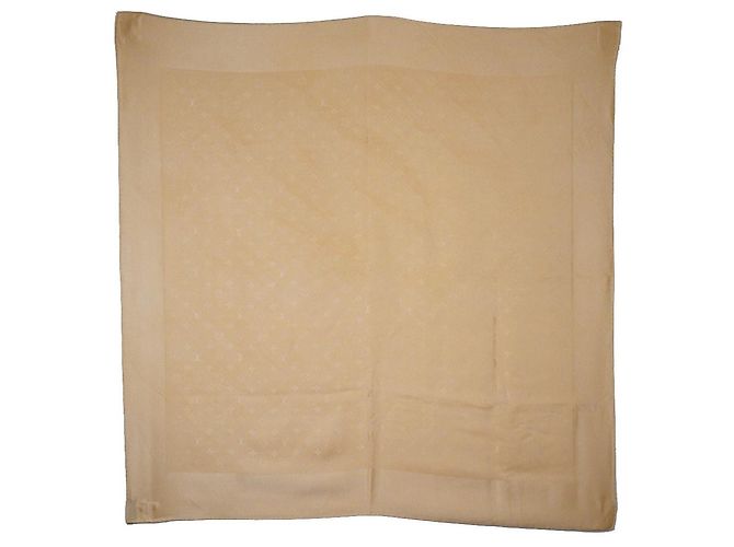 Sciarpa in seta Louis Vuitton Marrone Beige