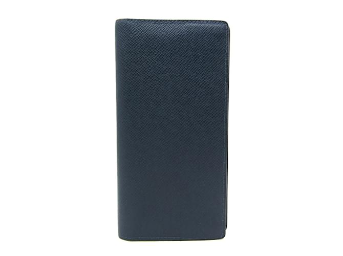 Louis Vuitton Taiga Brazza Wallet M30502 Navy blue Leather  ref.1906510