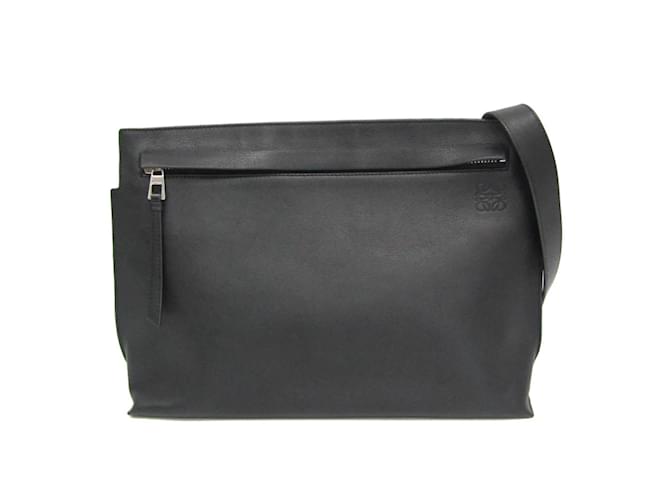 Loewe Anagram Men's Leather Shoulder Bag Black  ref.1906557