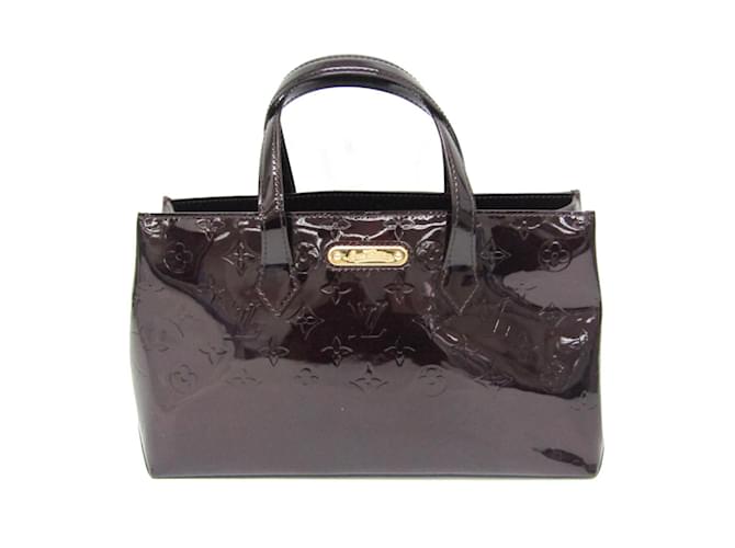 Louis Vuitton Monogram Vernis Wilshire PM Handbag Dark red Patent leather  ref.1906569