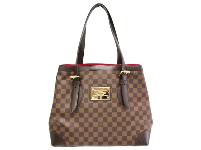 Borsa a spalla Louis Vuitton Damier Hampstead MM N51204 Marrone