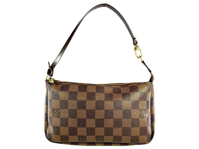 Borsa a Spalla Navona Damier Ebene LOUIS VUITTON Marrone