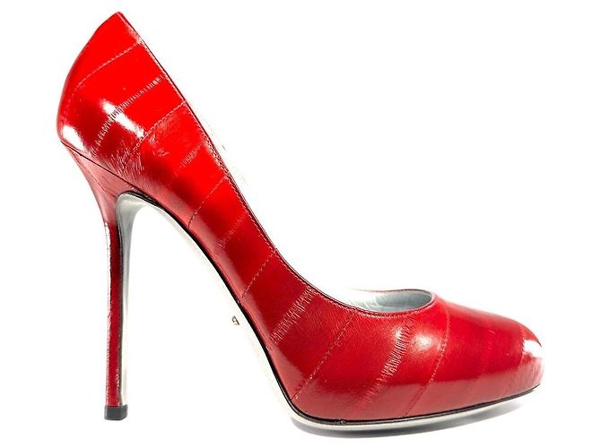 Rote Lackleder-Stiletto-Pumps von SERGIO ROSSI
