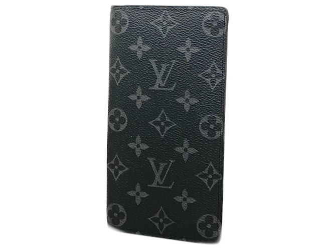 Louis Vuitton Brazza Wallet Black Cloth  ref.1906616