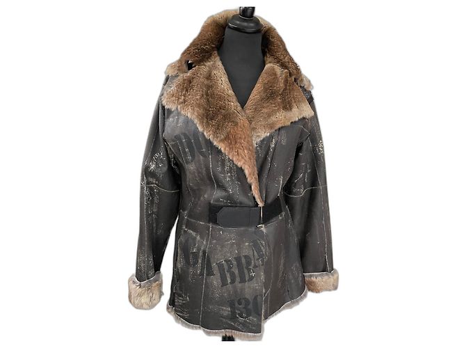Dolce & Gabbana Dolce&Gabbana seltene Felljacke Anthrazitgrau