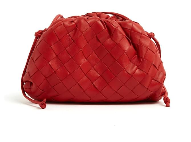 Bottega Veneta Mini Pouch red leather shoulder bag clutch