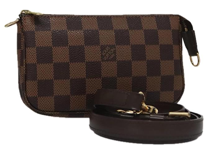 LOUIS VUITTON Damier Ebene Mini Pochette Accessoires Pouch N58009 Auth 103256A  ref.1907081