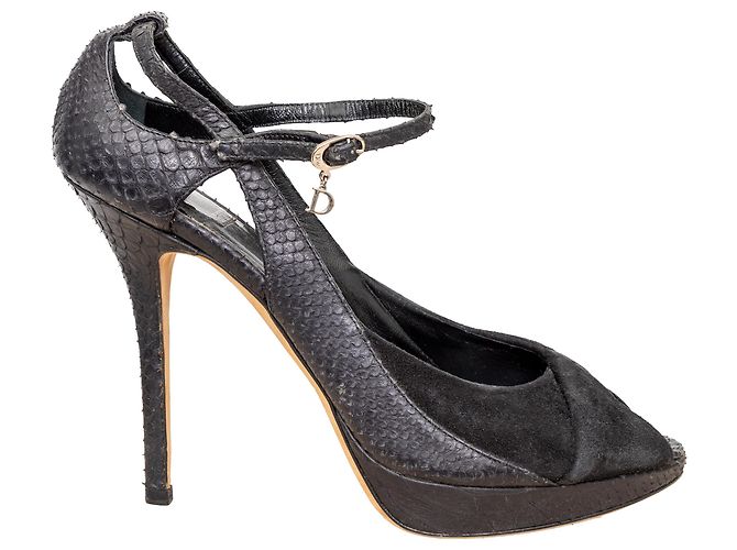 Dior	Schlangenleder Riemchenabsätze