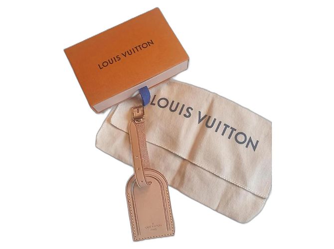 Louis Vuitton Name Tag / Address Camel