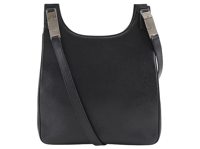 Borsa a spalla in pelle Salvatore Ferragamo nera Nero