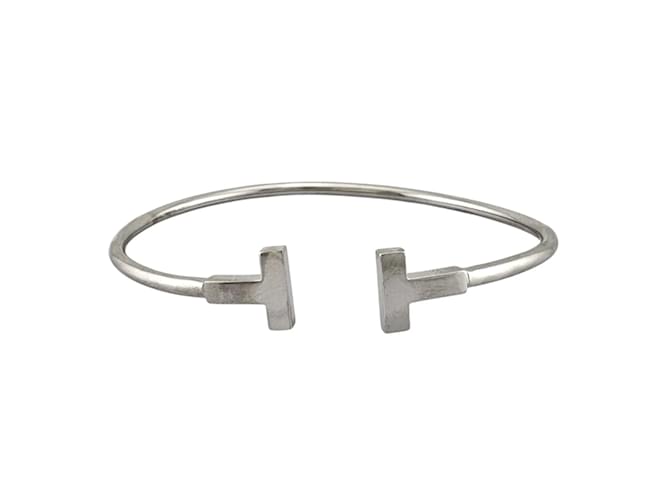 Tiffany & Co Pulseira T-Wire Tiffany em ouro branco 18K Dourado  ref.1908822
