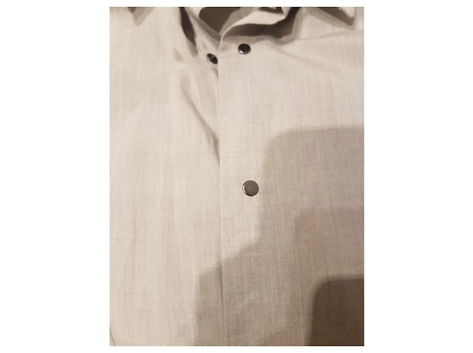 Camisa Thierry Mugler Doble Retorcido gris de algodón