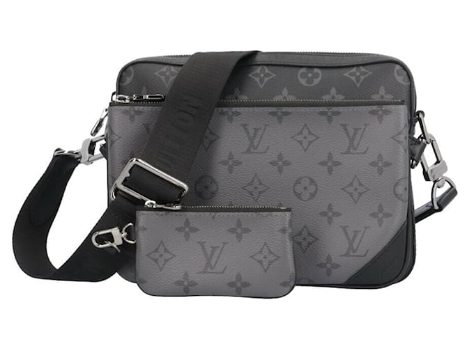 Louis Vuitton Trio Monogram Eclipse Shoulder Bag Brown Black Cloth  ref.1908910