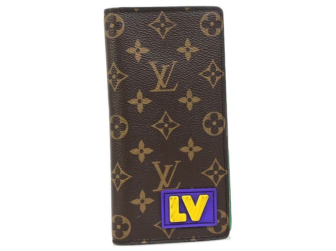 Louis Vuitton Brazza Geldbörse Braun