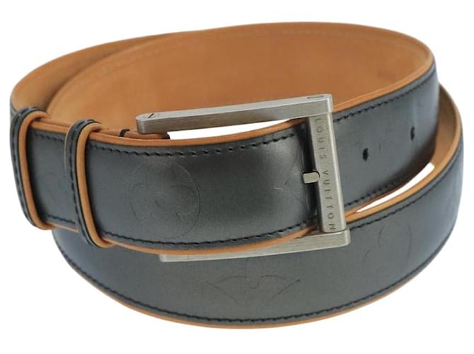 LOUIS VUITTON Monogram Mat Ceinture Belt Black M6858 LV Auth 98162  ref.1909143