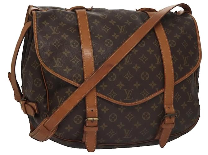LOUIS VUITTON Monogram Saumur 43 Shoulder Bag M42252 LV Auth 103351 Cloth  ref.1909218