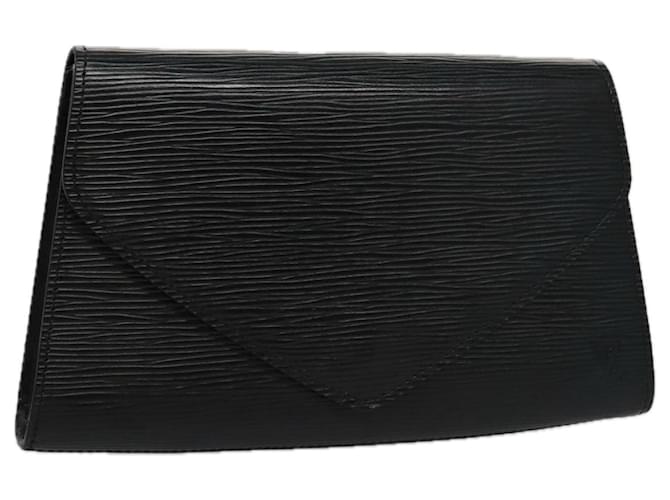 LOUIS VUITTON Epi Art Deco Clutch Bag Black M52632 LV Auth 105260 Leather  ref.1909263