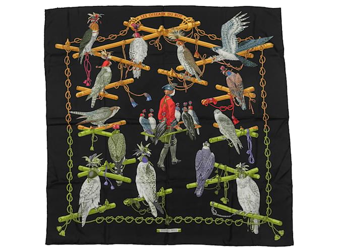 Hermès HERMES Scarves T.  Silk Black  ref.1909495