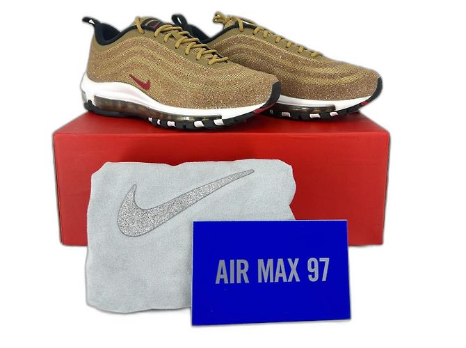 Nike Swarovski Air Max 97 LX Noir Blanc Rouge Doré Caramel Camel