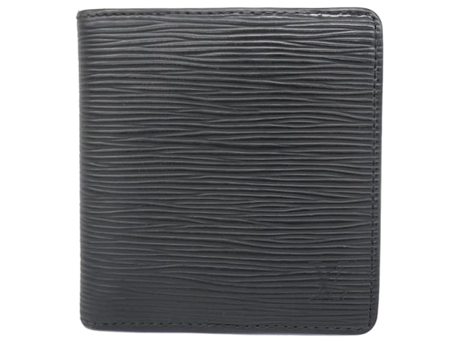 Slender Louis Vuitton Billet carte crédit Black Leather  ref.1910736