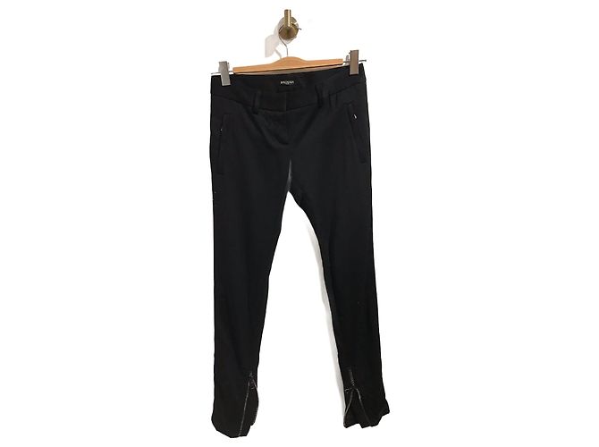 BALMAIN Hosen T.FR 36 Wolle Schwarz