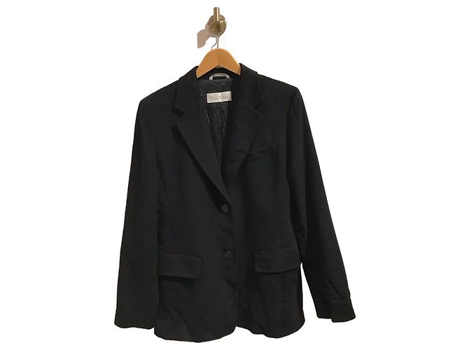 MAX MARA Jackets T.FR 42 Wool Black