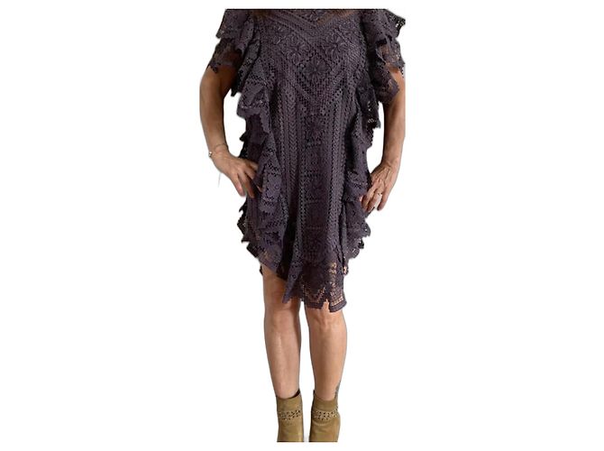 Vestido Isabel Marant Etoile Zanetti de algodão cor noite