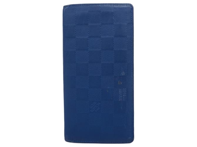 Louis Vuitton Brazza Blue Leather  ref.1913438