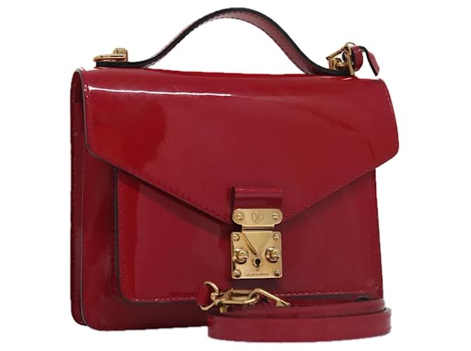 LOUIS VUITTON Vernis Monceau BB Hand Bag 2way Rose Andian M91579 LV Auth 103727 Patent leather  ref.1913767