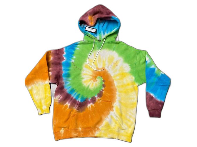 Moletom com capuz R13 Tie Dye Arco-íris Algodão Lyocell XXS Multicor