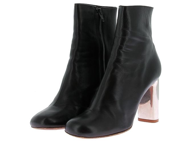 Céline CELINE Ankle boots T.EU 38 Leather Black