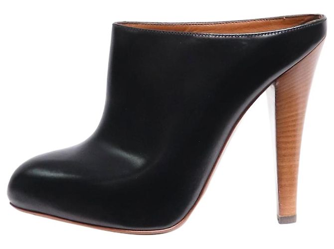 Saint Laurent Schwarze Lederclogs - Größe EU 35