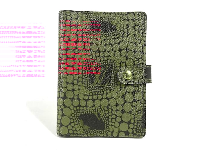 Louis Vuitton Yayoi Kusama Monogram Agenda PM Dot Polka Notebook Cover Red Patent leather Cloth  ref.1914699