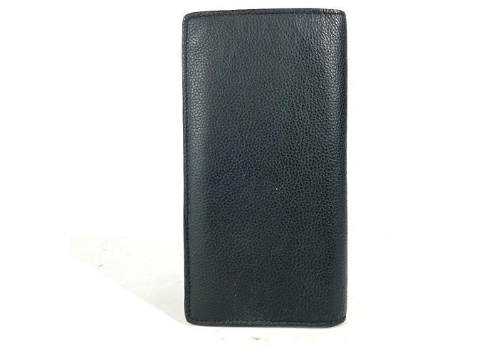 Portafoglio lungo bifold in pelle nera Louis Vuitton Nero