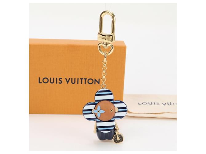 Louis Vuitton Monogram Flower Bag Charm Keychain Blue  ref.1914885